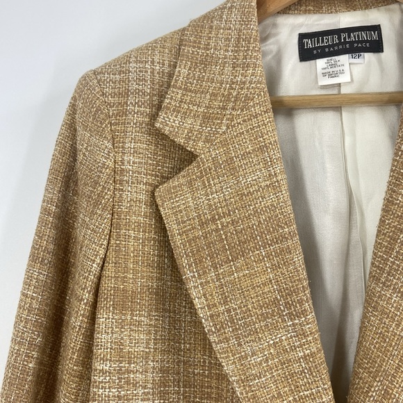 Tailleur Platinum blazer jacket shades of tan beige classic - Picture 7 of 15